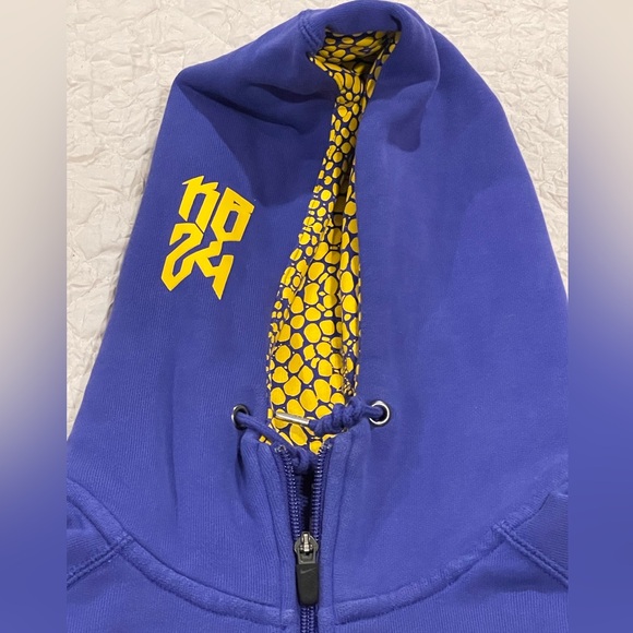 Nike Kobe Bryant Mamba Full Zip Hoodie Purple Snake KB24 RARE Sweatshirt SZ 2XL - Picture 3 of 8